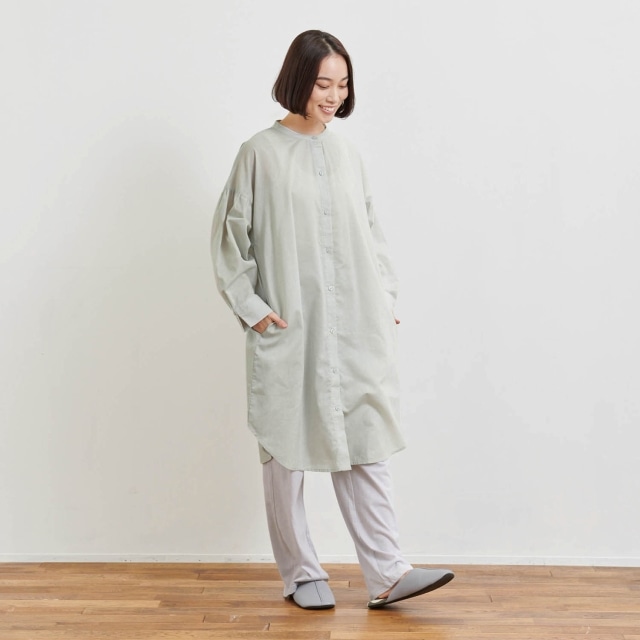 ベルメゾン 綿混シャツワンピ長袖パジャマ ミント グレー ｓ ｓ ミント グレー ベルメゾン Jre Mall店 Jre Pointが 貯まる 使える Jre Mall