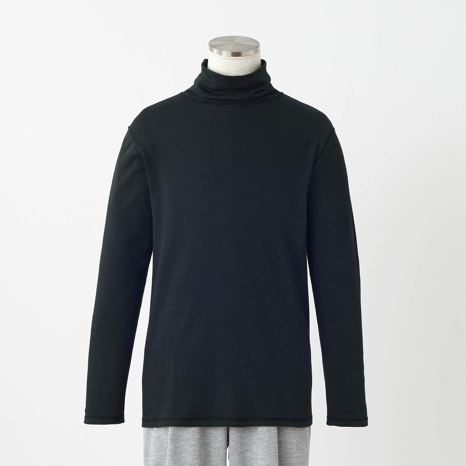 ベルメゾン ホットコット 敏感肌さんのための 綿100 あったか インナー タートルネック 長袖 メンズ ブラック ｍ ｍ ブラック ベルメゾン Jre Mall店 Jre Pointが 貯まる 使える Jre Mall