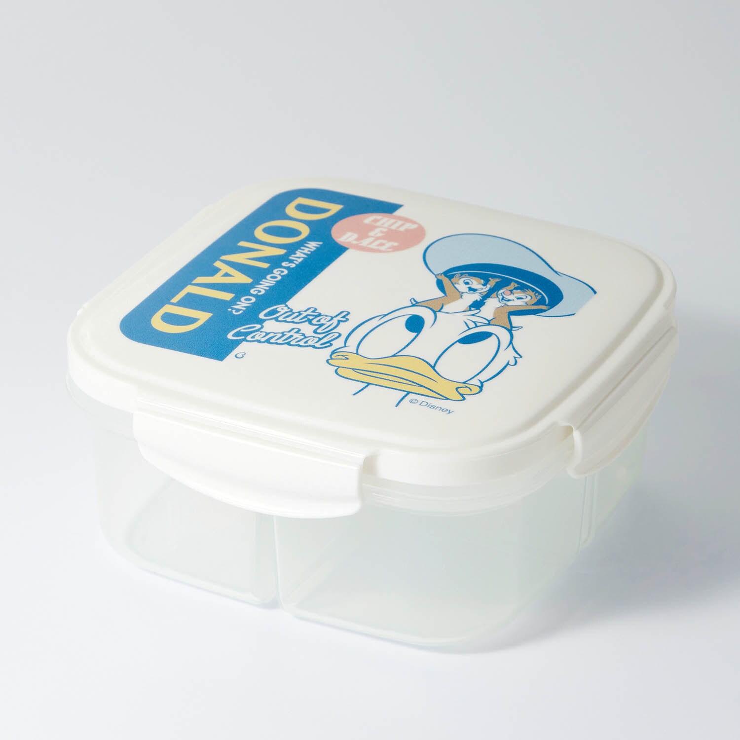 保冷剤付きお弁当箱（選べるキャラクター） ドナルド＆チップ＆デール 正方形