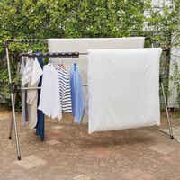 ベルメゾン 洗濯量に合わせて幅を変えられるハンガー掛け付き室内ベランダ兼用布団干し 幅235cmタイプ