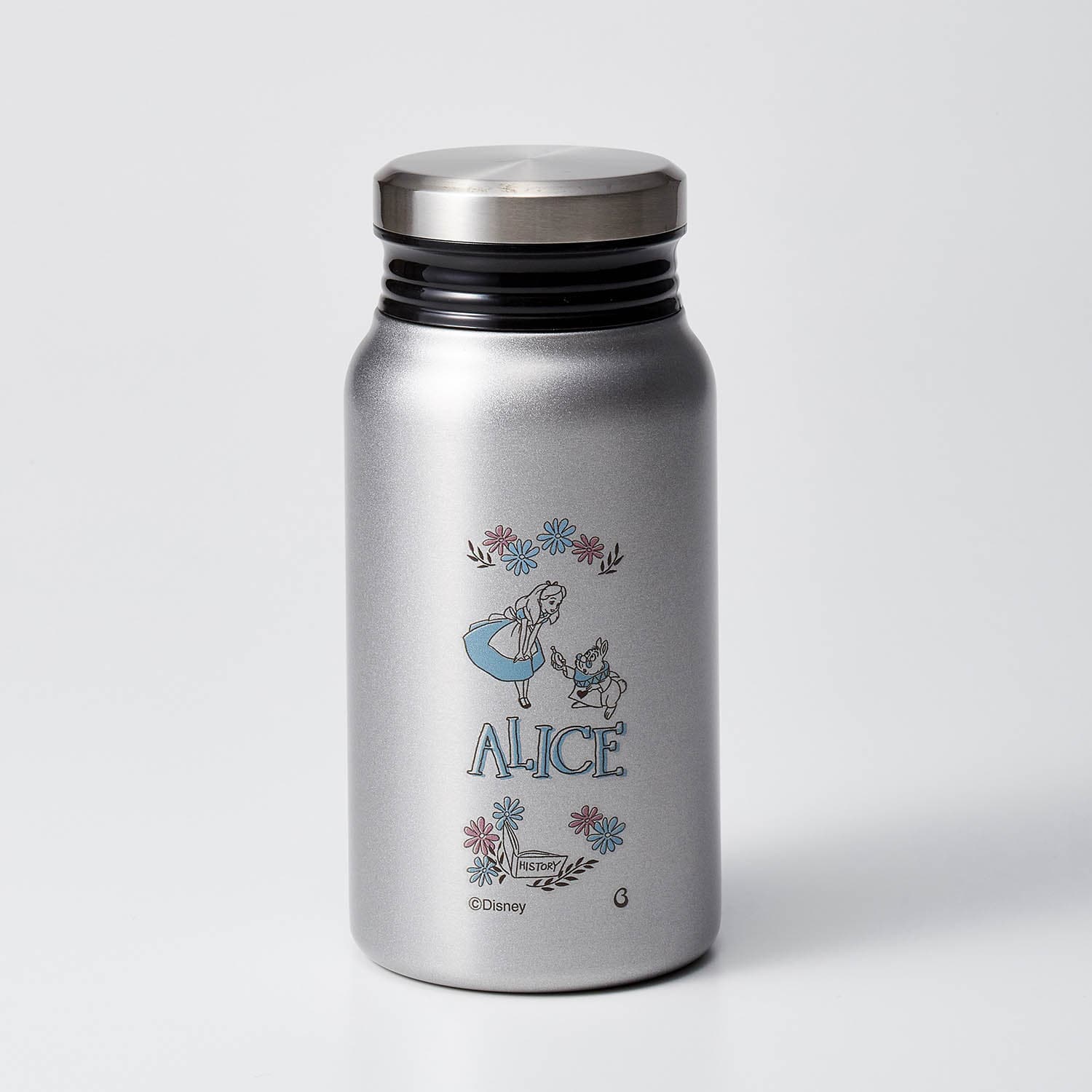 ベルメゾン ディズニー ミルク瓶のような形の保温保冷サーモボトル　400ml(選べるキャラクター) ふしぎの国のアリス