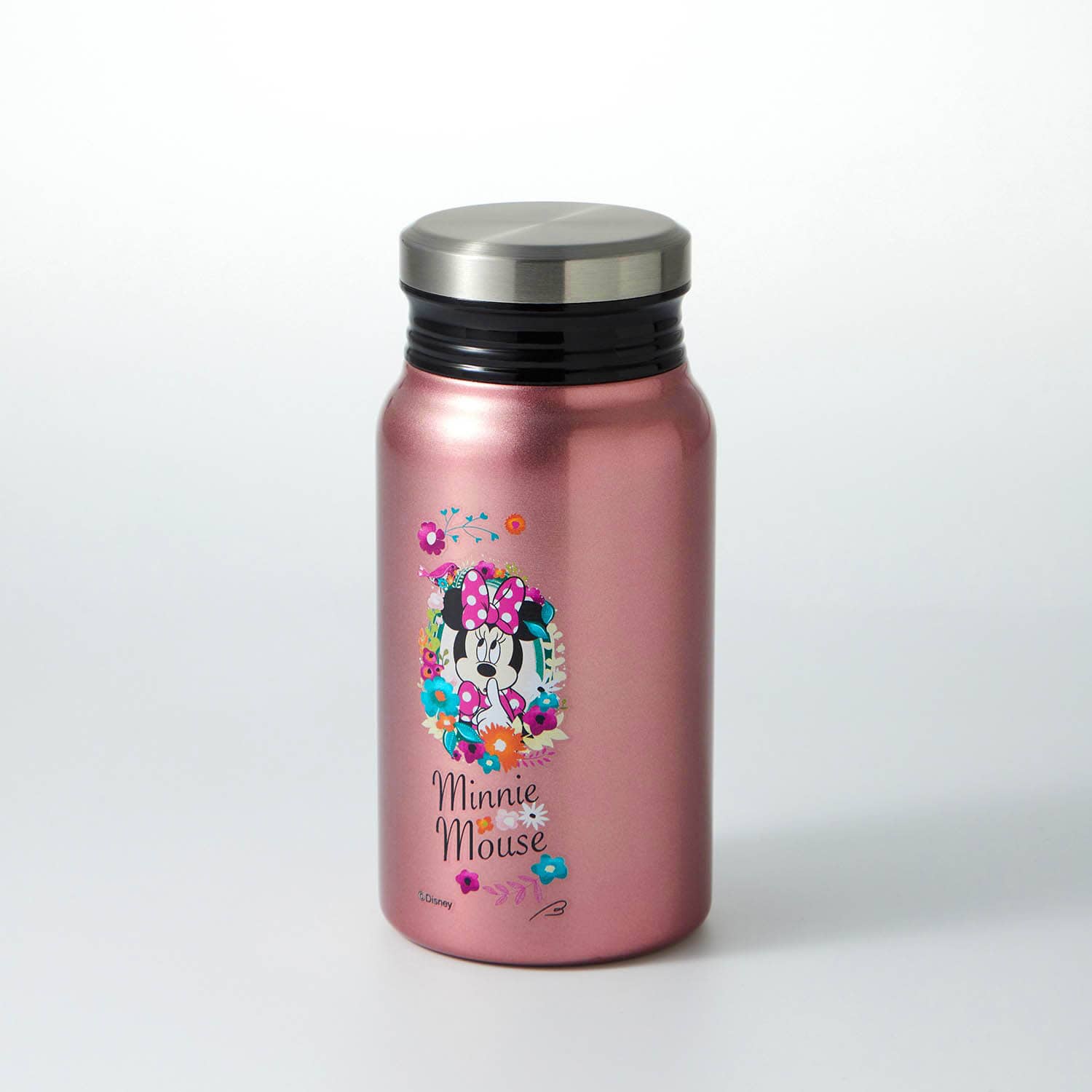 ベルメゾン ディズニー ミルク瓶のような形の保温保冷サーモボトル　400ml(選べるキャラクター) ミニーマウス
