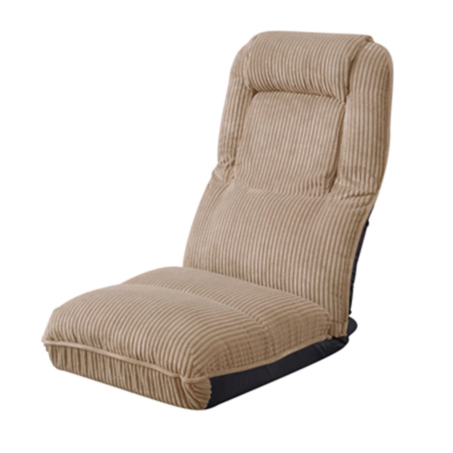ベルメゾン コーデュロイデザインのリクライニング座椅子 ベージュ