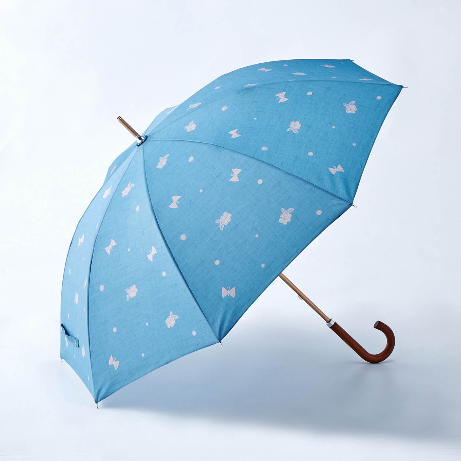 ベルメゾン パッと水が落ちる＆UVカット素材の晴雨兼用雨傘 【夏の超最強】 グレイッシュブルー（生地調）