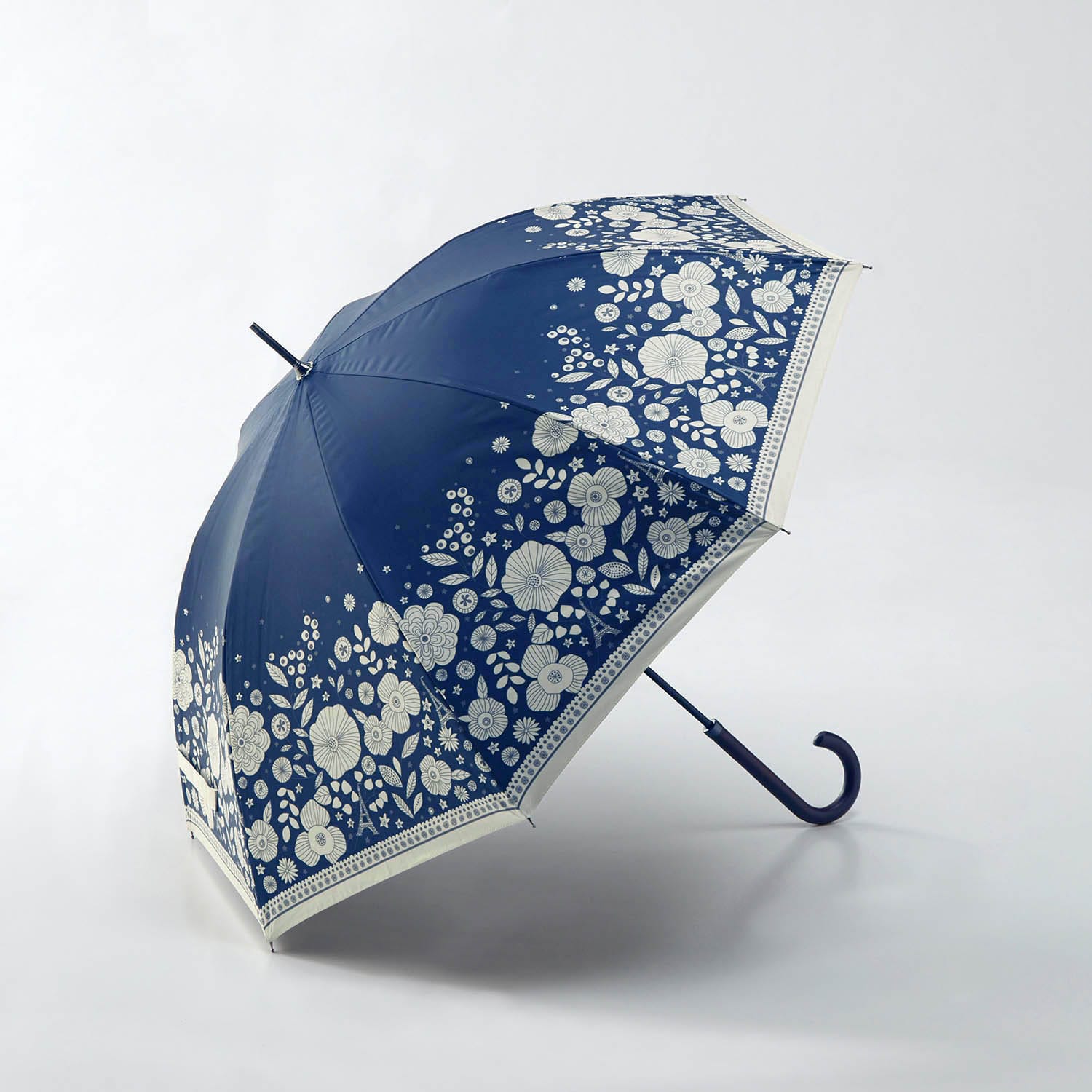 ベルメゾン ミニラボ ２重張り１級遮光晴雨兼用日傘　５５ｃｍ「ミニラボ」 パリのお花