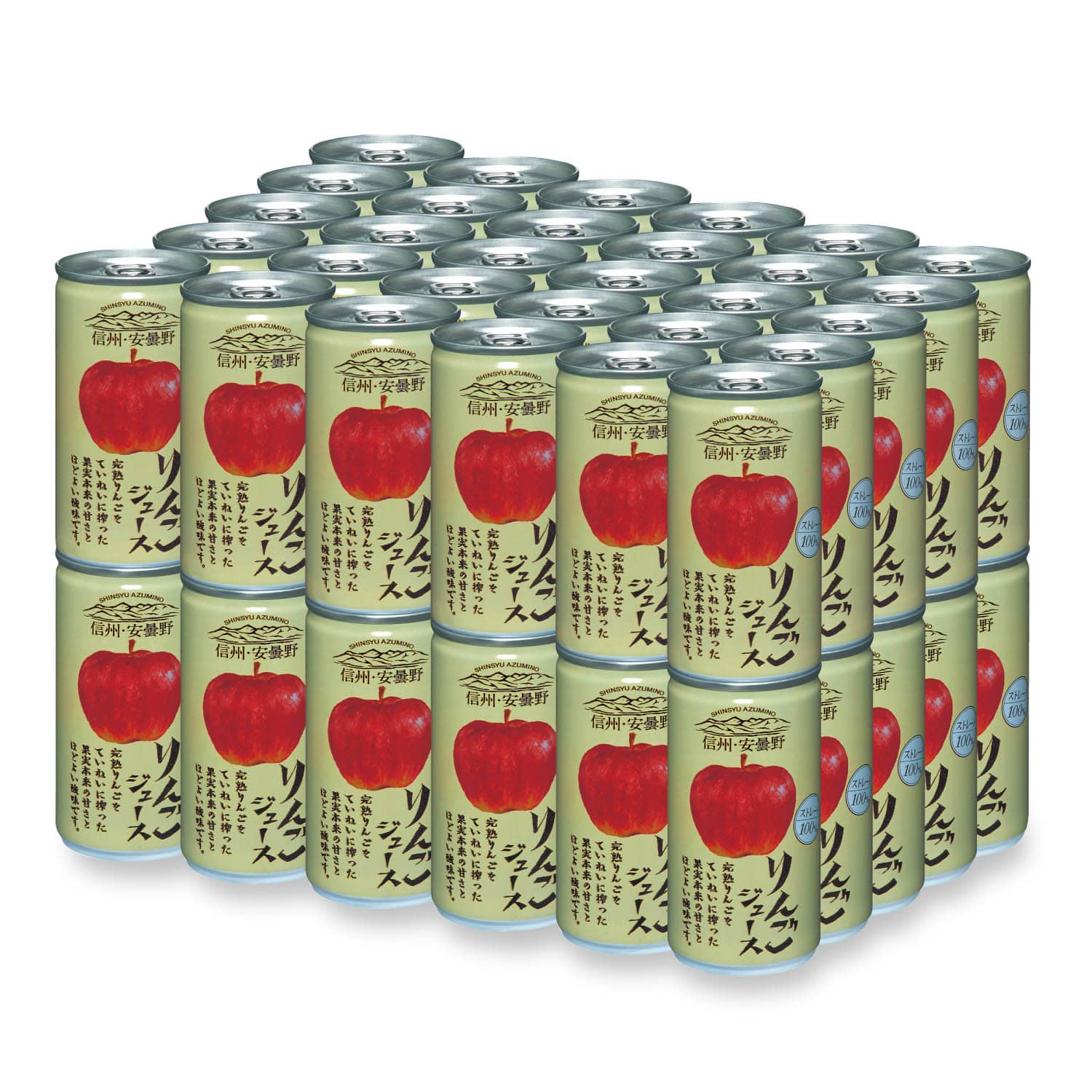 【防災】グルメ 食品 ベルメゾン 信州・安曇野りんごジュース 190g×60缶