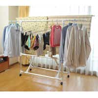 ベルメゾン 洗濯量にあわせて縦横伸縮でき布団も衣類もたくさん干せる室内布団干し