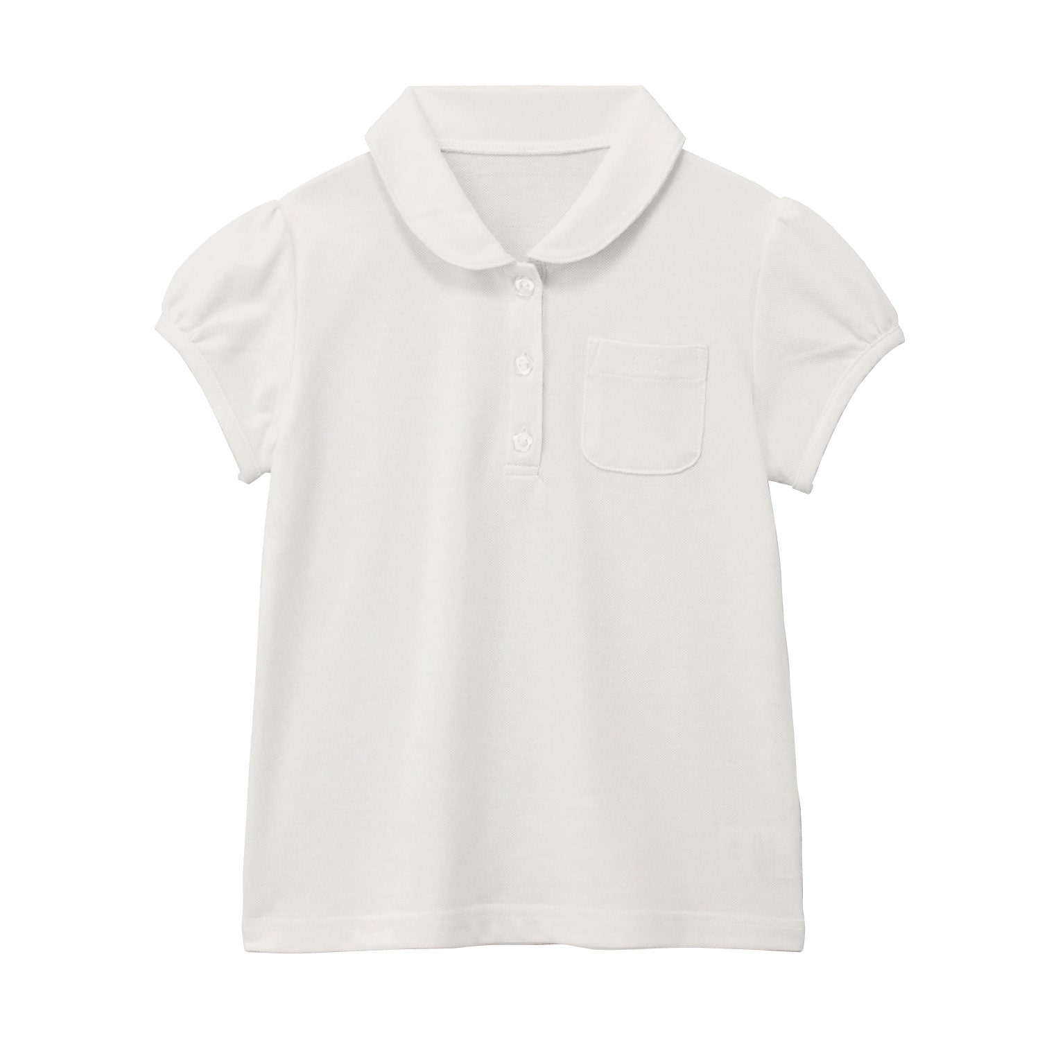 ベルメゾン ＜ベルポロ＞ガールズ半袖ポロシャツ（ゆったり） オフホワイト 150