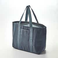 ベルメゾン シンプルデザインで自立する大容量お買い物バッグ グレー