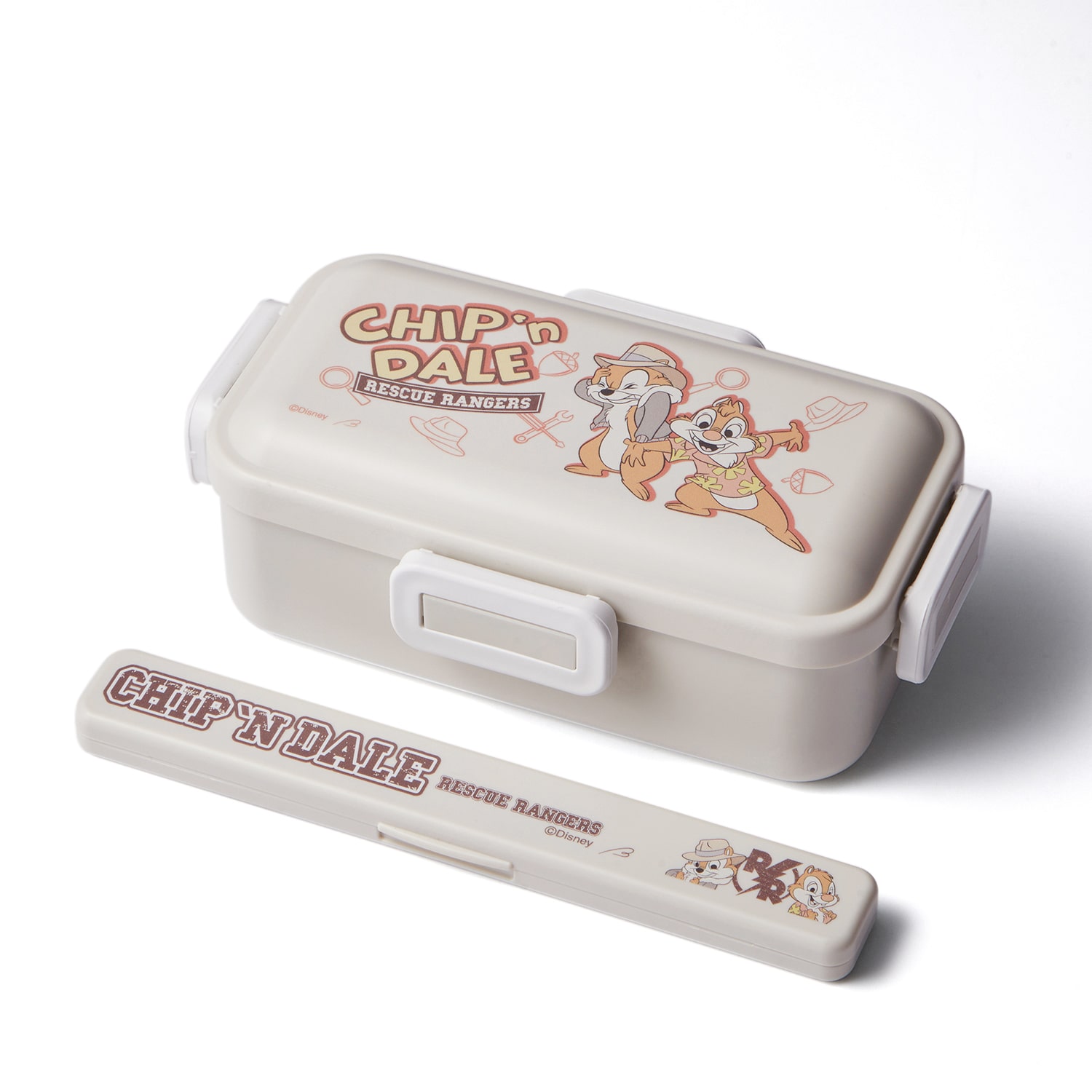 ベルメゾン ディズニー 1段ランチボックス&お箸セット「チップ＆デール 