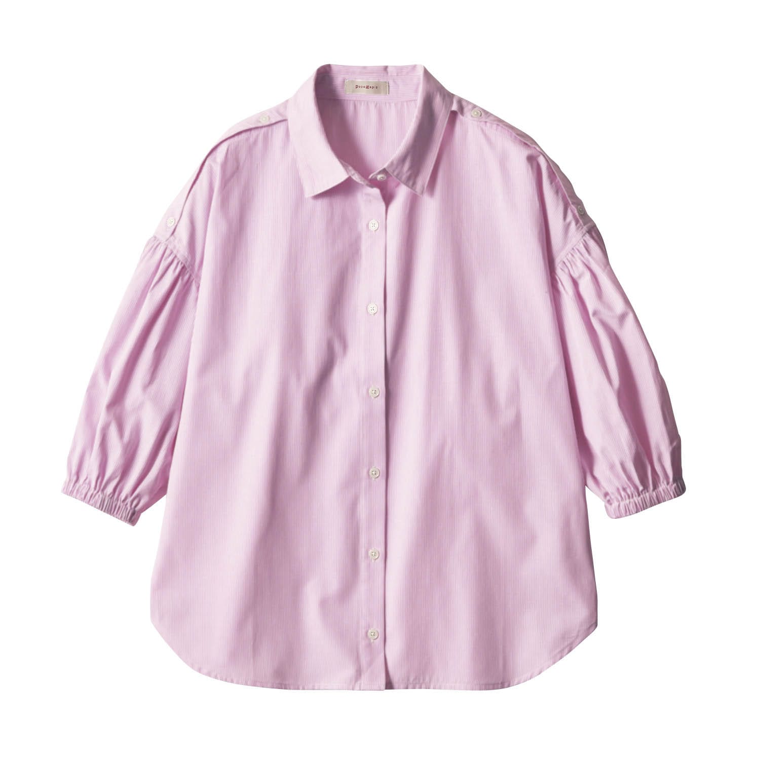 ベルメゾン 2WAY袖ボリュームシャツ ライトピンク Ｊ−ＸＳ（１４５〜１５５）