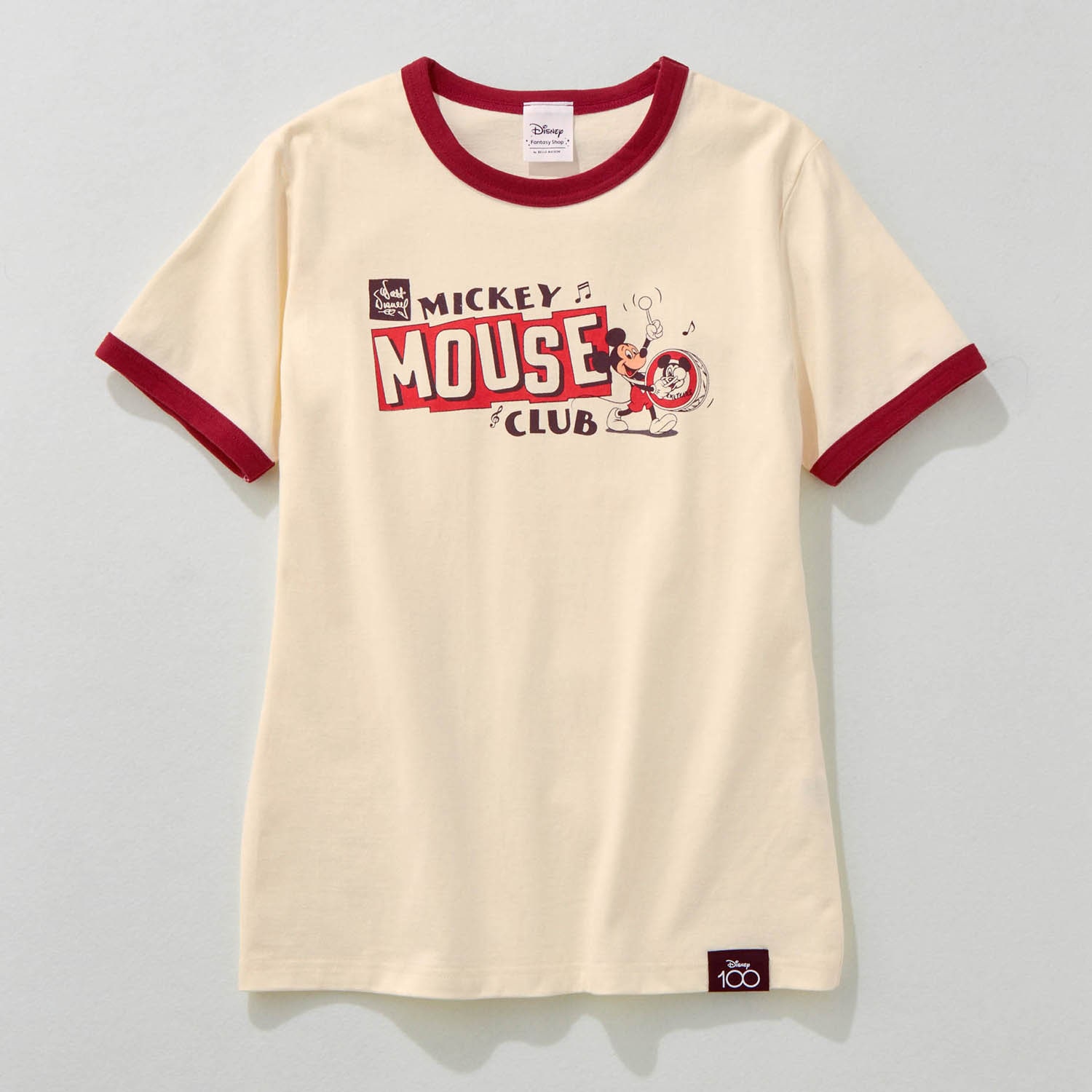 ベルメゾン ディズニー プリントTシャツ（Disney100） ミッキーマウス（アイボリー） Ｓ