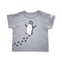 Suicaのペンギン ベルメゾン 親子でつながるキッズ半袖Tシャツ 「Suicaのペンギン」 チャコールグレー 110