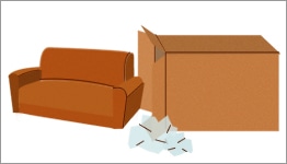 梱包を外して運ぶ