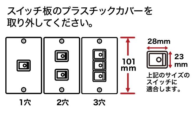 �X�C�b�`�̃v���X�`�b�N�J�o�[�����O���Ă��������B