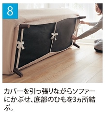 8.�J�o�[����������Ȃ���\�t�@�[�ɂ��Ԃ��A�ꕔ�̂Ђ���3�������ԁB