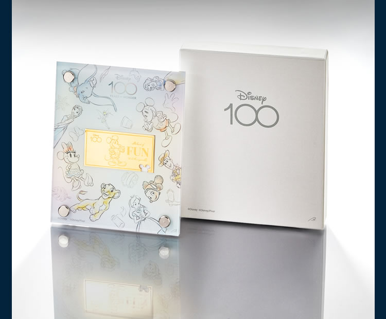 ディズニー創立100周年記念「切符型純金(Disney100)」