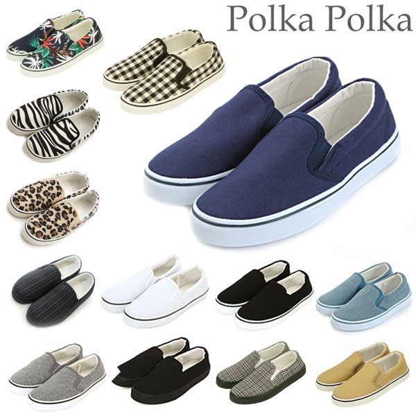 スリッポン レディース スリッポン レディース 06a スリッポン 定番 くつ 靴 ローカット ブラック 黒 大人 無地 丈夫 On Slip スリップオン かわいい シューズ 白 ホワイト スニーカー Polka Polka ポルカポルカ ｍサイズ Nv ネイビー Backyard Family Jre Mall