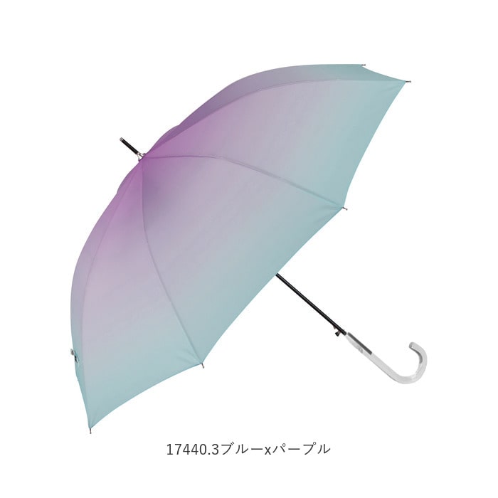 傘 レディース 長傘 通販 おしゃれ 60cm ワンタッチ 8本骨 ジャンプ かわいい 雨傘 耐風 スリム 丈夫 女の子 グラデーション ブランド アミュゾンスーラプルイ Amusant Sous La Pluie かさ カサ 長傘60cm 6パープルxピンク Backyard Family Jre Mall