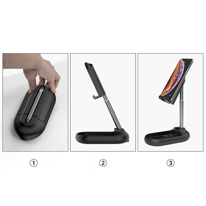 スマホスタンド 高さ調整 おりたたみ 通販 おしゃれ かわいい スマホ 置き タブレット スタンド コンパクト 滑り止め付き 角度調整 すべりどめ付き 卓上 Iphone Ipad Android スマートフォンスタンド スマホアクセサリー スマートフォン ブラック Backyard Family Jre