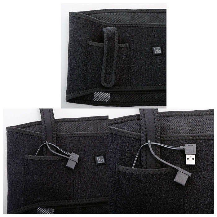 腰 温める グッズ 通販 お腹 温め サポーター 腰 腹用 ぽかぽか腰サポーター 洗える 手洗い 温熱用具 あったか 温熱 ヒーター 腹巻 Usb電源 温度調節 3段階 腰用 ウィキャン Wj 8101 ブラック Backyard Family Jre Pointが 貯まる 使える Jre Mall