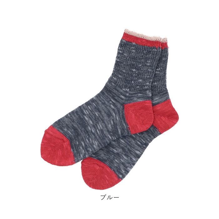 靴下 メンズ かわいい 通販 ソックス レディース ナチュラル クルーソックス リブ編み おしゃれ かわいい カジュアル シンプル 配色 切り替え くつ下 ムラ感 スラブ Small Stone Socks スモールストーンソックス 日本製 Made In Japan ユニセックス S 22cm 25cm