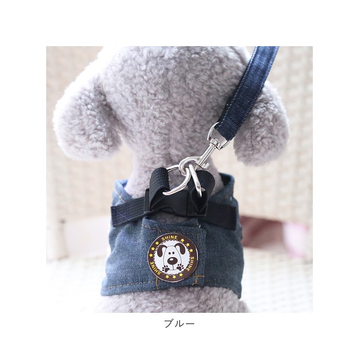 犬 リード ハーネス セット 通販 ハーネスリード 小型犬 可愛い 胴輪 犬用 中型犬 ペット用品 いぬ おしゃれ 散歩 イヌ 丈夫 シンプル かわいい お散歩 Sサイズ ブルー フラッグ Backyard Family Jre Pointが 貯まる 使える Jre Mall