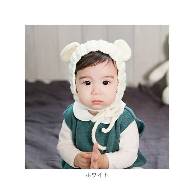 ベビー 帽子 冬 通販 耳付き 子供 赤ちゃん ニット帽 女の子 男の子 くま 新生児 かわいい おしゃれ リブ編み あったか ベビー帽子 キッズ帽子 耳つき 子ども帽子 レッド Backyard Family Jre Pointが 貯まる 使える Jre Mall