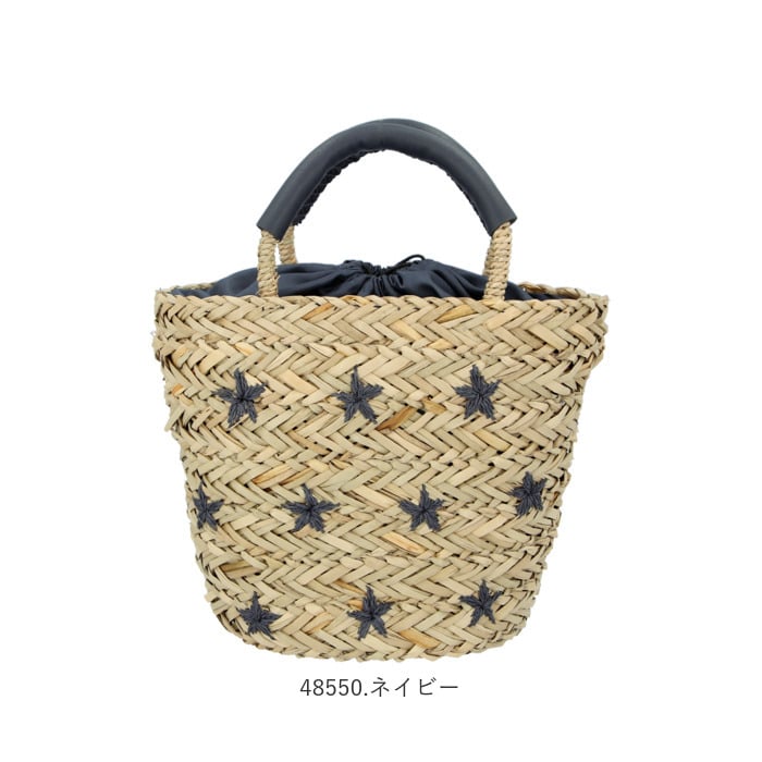 かごバッグ トート 通販 トートバッグ 小さめ 水草バッグ 夏 春夏 おでかけ カゴバッグ 巾着 星刺繍 シーグラス おしゃれ かわいい シンプル ナチュラル カジュアル Drawer Plus ドロワープラス シルバー Backyard Family Jre Mall