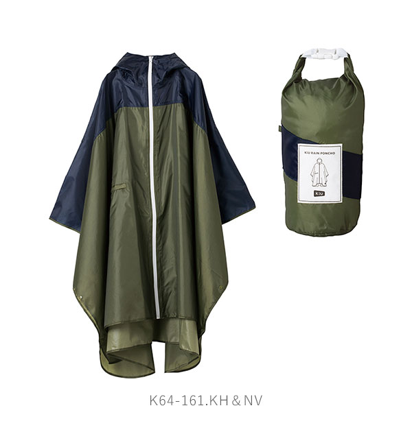 レインポンチョ Kiu 通販 レディース メンズ おしゃれ 防水加工 レインコート ロング ポンチョ 撥水 はっ水 大人 かわいい シンプル 無地 通勤 通学 カッパ レイングッズ 止水ファスナー 北欧 フラワー 花柄 切り替え バイカラー 雨 アウトドア 野外 フェス レインウエア