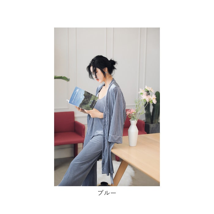 ルームウェア 上下セット 通販 冬 ガウン 春 秋 長袖 ロングガウン カーディガン レディース 大きいサイズ セクシー ロングガウン 3点セット かわいい 秋冬 上下セット パジャマ 部屋着 キャミソール カップ付き 大人可愛い Mサイズ Lサイズ Xlサイズ Mサイズ グリーン