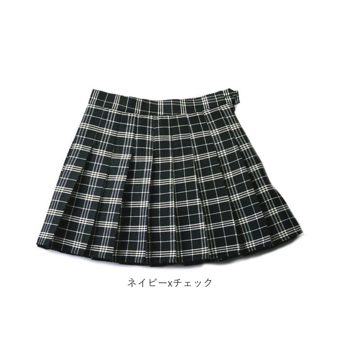 スカート キッズ 通販 チェック インナーパンツ付き パンツインスカート ひざ丈 子供服 女の子 小学生 プリーツスカート フォーマル カジュアル 制服 通学 スカパン 100 110 1 130 140 キュロットスカート 110cm ブラックxチェック Backyard Family Jre Pointが