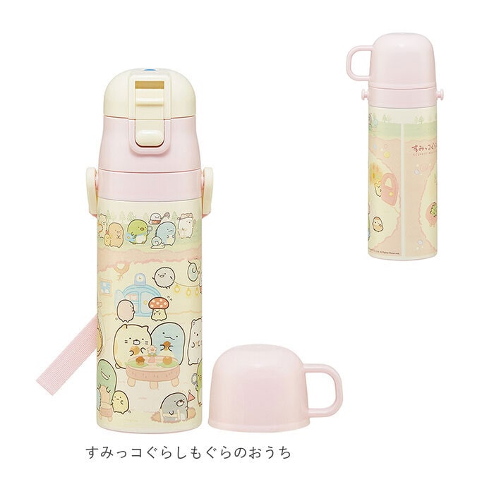 水筒 キッズ 直飲み ステンレス 通販 コップ 付き 軽量 超軽量 ステンレスボトル 2way 470ml 約 500ml 約 0 5l 保冷 保温 キャラクター 幼稚園 幼児 園児 ショルダー 肩掛け ダイレクトボトル マリオ カーズ プリンセス ラプンツェル プラレール トミカ ポケモン 水筒