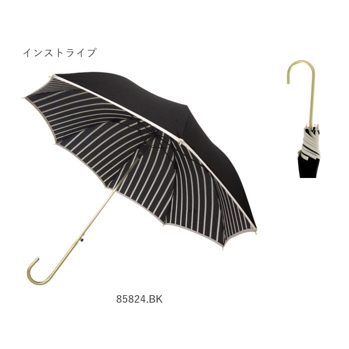 傘 レディース おしゃれ 通販 長傘 晴雨兼用傘 日傘 Uvカット グラスファイバー 軽量 雨 レイングッズ 耐風 丈夫 婦人傘 ジャンプ傘 かさ 梅雨 雨傘 コンパクト ワンタッチ かさ 55cm 大人 かわいい テープリボン ボーダーフリル インストライプ 850 Bk Backyard