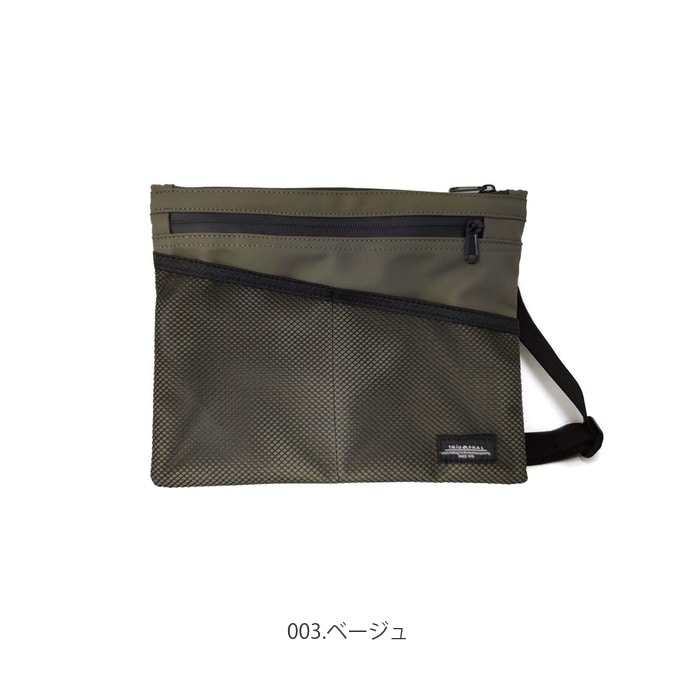 サコッシュ メンズ 通販 レディース ショルダーバッグ 斜めがけ かっこいい 大人 ナイロン 防水加工 撥水 はっ水 止水ファスナー アウトドア スポーツ キャンプ フェス 旅行 サブバッグ 2waクラッチバッグ バッグインバッグ Triumphal 003 ベージュ Backyard Family