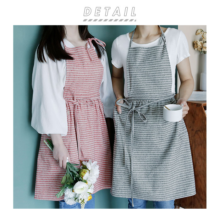 エプロン おしゃれ 通販 ナチュラル 安く て かわいい レディース ショート丈 大人 可愛い ワンピース 保育士 カフェエプロン 前結び シンプル 母の日 ストライプ コットン リネン ピンク ブルー コーヒー キッチンエプロン コーヒー Backyard Family Jre Mall