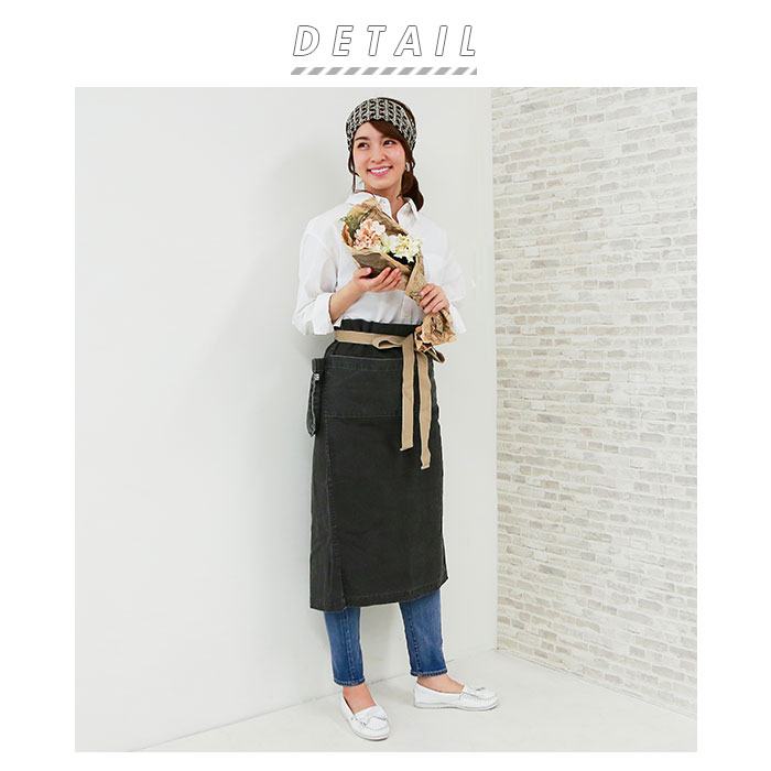 エプロン おしゃれ カフェ 通販 メンズ レディース ロング ギャルソン ナチュラル 大きいサイズ フリーサイズ And Packable アンドパッカブル 制服 ユニフォーム コンパクト 持ち運び コットン 綿100 ソムリエエプロン ロング ギャルソンエプロン ロングエプロン