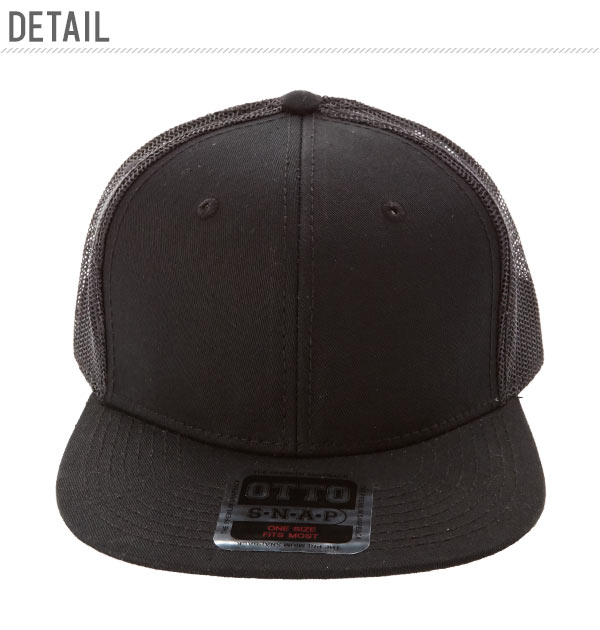 Otto キャップ 帽子 メンズ 通販 オットー 無地スナップバックキャップ レディース ユニセックス 無地 シンプル アメカジ 6パネル 黒 ブラック ブランド Otto スナップバック ベースボールキャップ メッシュキャップ フラットバイザー コットンツイル 綿 コットン