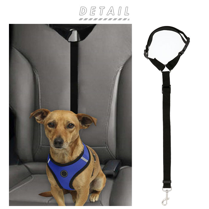 新品 ペット用 シートベルト ドライブ 車 黒 調節可能 安全ベルト 犬