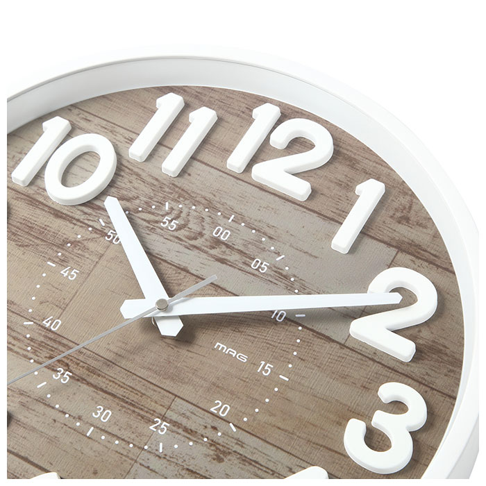 掛け時計 音がしない 通販 連続秒針 おしゃれ 壁掛け時計 かわいい 時計 壁掛け 木目調 シンプル ナチュラル リビング 子供部屋 新生活 ギフト プレゼント Mag マグ クレープ W 760 W760br ブラウン Backyard Family Jre Pointが 貯まる 使える Jre Mall