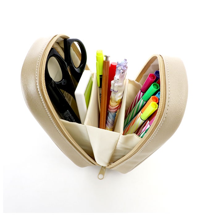 ペンケース おしゃれ 大人 通販 ブランド Patto パット フェイクレザー かわいい 大人 女子 高校生 筆箱 大容量 メイクポーチ 女の子 シンプル 可愛い 中学生 小学生 ペンポーチ ペンスタンド レディース プレゼント 筆入れ Funny S シルバー Backyard Family Jre