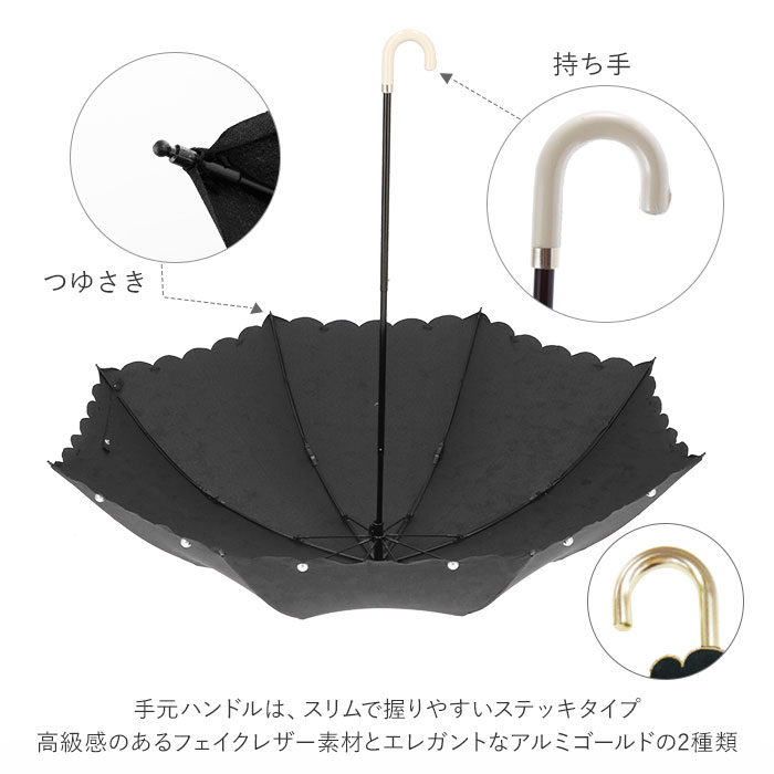 折りたたみ傘 レディース 通販 折り畳み傘 おしゃれ 折り畳み傘 おしゃれ スポーツ観戦 晴雨兼用傘 Uv対策 紫外線対策 婦人傘 Uvカット かさ 梅雨 アウトドア 旅行 雨傘 2段 50cm 大人 かわいい スカラップパール ハートライン プチスター Nv Backyard Family