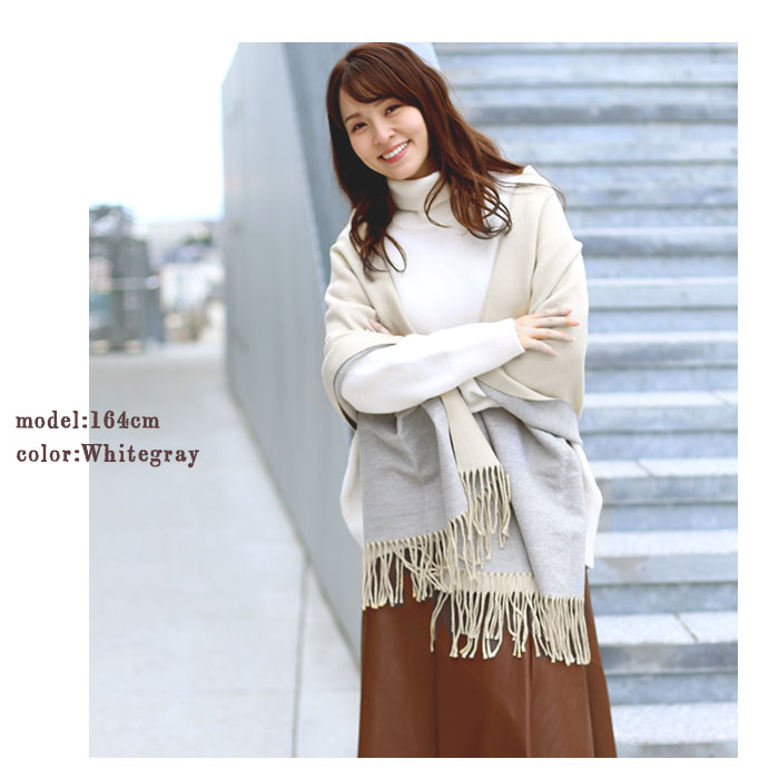 ストール 大判 厚手 通販 秋冬 秋 レディース メンズ シンプル マフラー 大判ストール おしゃれ シンプル 大人 かわいい ブランケット ひざ掛け スヌード ショール 羽織り 防寒 冷房対策 オフィス 結婚式 パーティ ホワイトグレー Backyard Family Jre Pointが