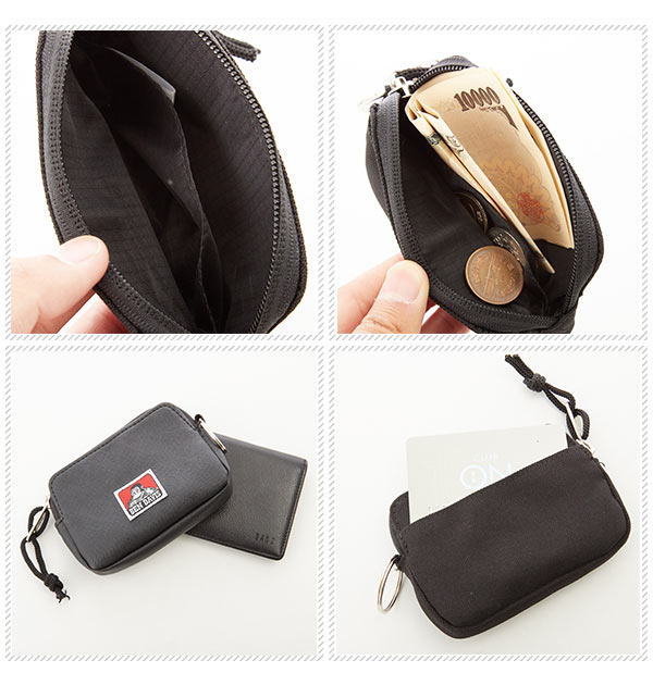 コインケース ベンデイビス Ben Davis 小銭入れ 財布 Coin Case メンズ 通販 レディース 高校生 大学生 キッズ ブランド コインパース 小物入れ 定期入れ カード入れ シンプル ロゴ メンズコインケース 150 009 w 9031 Black ブラック Backyard Family