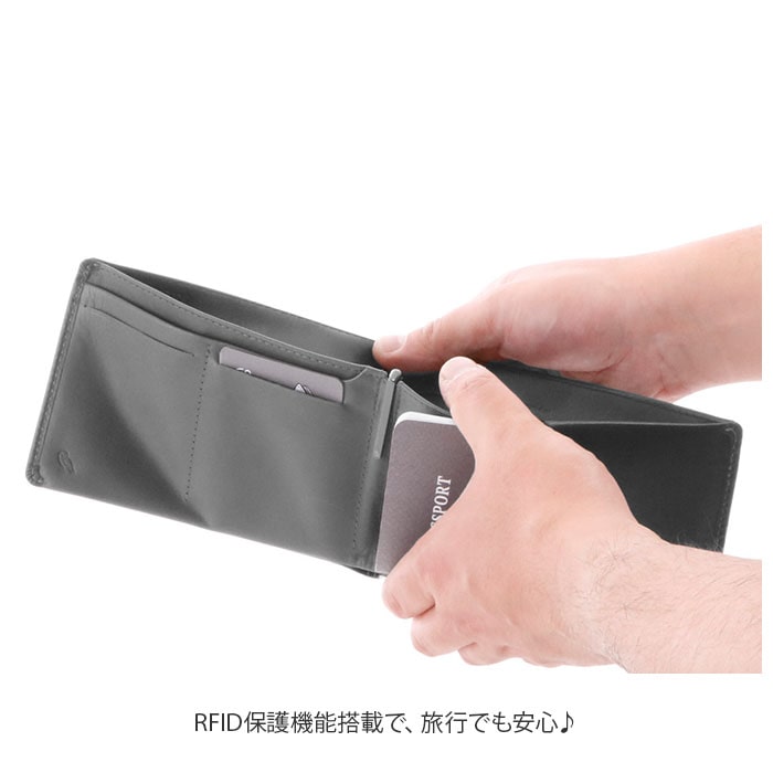 財布 メンズ 二つ折り 通販 ブランド 二つ折り財布 本革 薄型 薄い ウォレット シンプル ブラック 黒 コンパクト 革 旅行 エコ レザー トラベル スキミングガード スキミング防止 バレンタインデー 誕生日 ギフト 父の日 プレゼント Black Backyard Family Jre Point