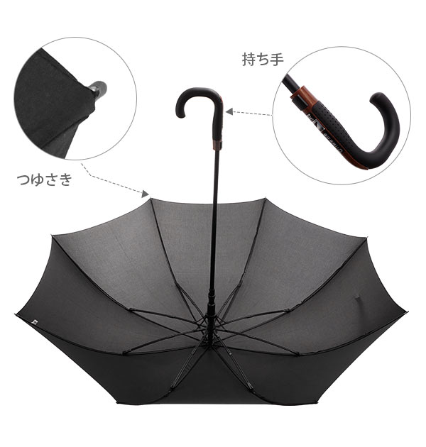 傘 メンズ 大きいサイズ 通販 70cm 丈夫 長傘 ワンタッチ ジャンプ傘 