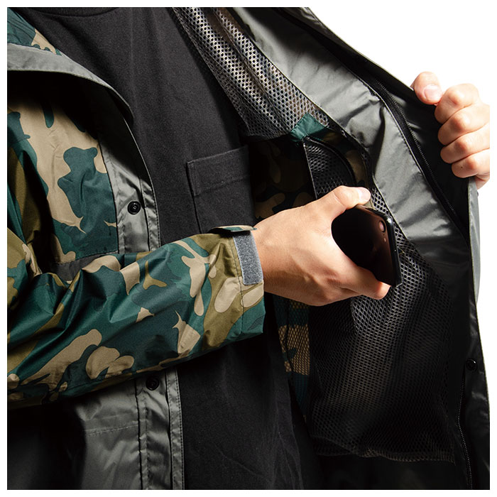 レインウェア 上下セット 通販 メンズ 耐水圧 大きいサイズ M L Ll El 4l サイズ レディース 雨合羽 防水 自転車 通勤 通学 雨具 レインコート レインスーツ ブラック 黒 カモ ブランド Makku マック レインパンツ As 8510 Elサイズ ブラック Backyard Family