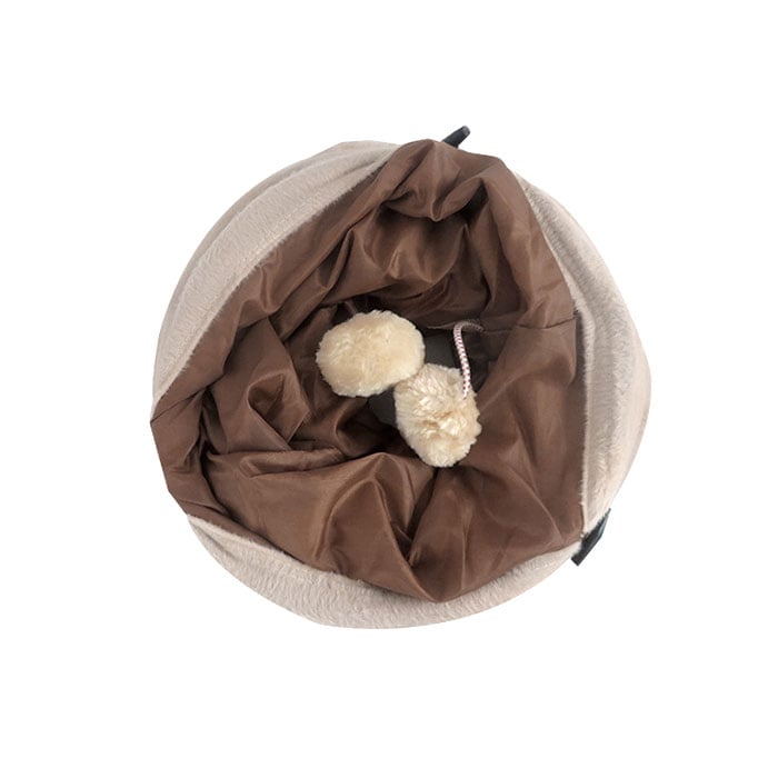 猫 おもちゃ トンネル 通販 一人遊び ペット プレイトンネル ネコ おしゃれ ねこ 玩具 キャットトンネル 2穴付き コンパクト 収納 折りたたみ 1 Cm 折畳み式 可愛い 運動不足 誘い玉付き インテリア ベージュ Backyard Family Jre Pointが 貯まる 使える Jre Mall