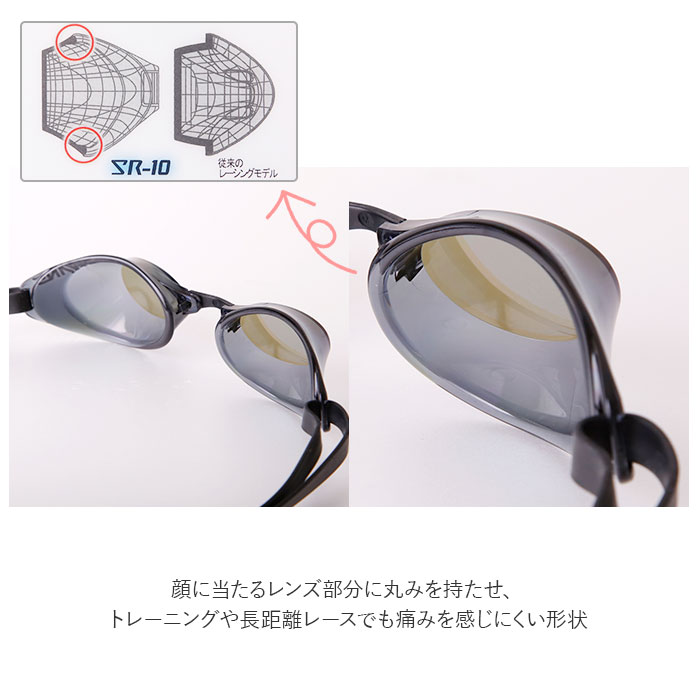 ゴーグル 水泳 通販 大人 メンズ レディース 水中メガネ 水中眼鏡 Swans スワンズ Sr 10m Sniper Fina承認モデル レーシングモデル スナイパー ノンクッション Uvカット くもり止め ミラー プール スイミングゴーグル 876ダークスモークxシルバー Backyard Family Jre