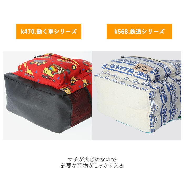 キッズ リュック 男の子 通販 デイパック ブランド ターンオーバー 幼稚園 保育園 通園 リュックサック 園児 習い事 レッスンバッグ Kids モメンタムキッズ おしゃれ バック 子ども 遠足 入園準備 男の子 ボーイズ プレゼント クリスマス 子供 かわいい 働く車 K470 働く